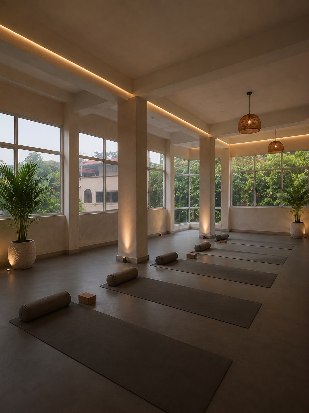 Interior of the PsyYogshala studio in Mangalore
