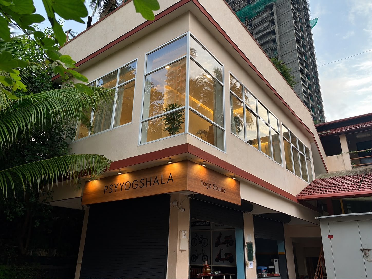 Exterior of the PsyYogshala studio in Mangalore